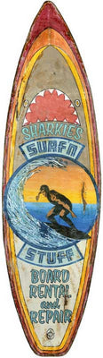 Vintage Surfshop Advertisement Surfboard Wall Décor