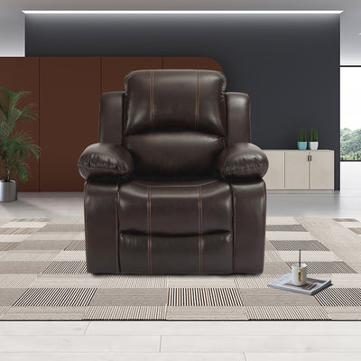 1-SEATER MANUAL MOTION RECLINER BROWN