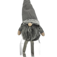 Gray Stripe Sitting Gnome