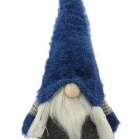 Royal Blue Fuzzy Hat Standing Gnome