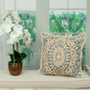 Boho Garland Beige and Gray Decorative Accent Pillow