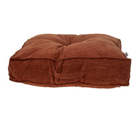 Corduroy Styled Burnt Orange Tufted Floor Pillow