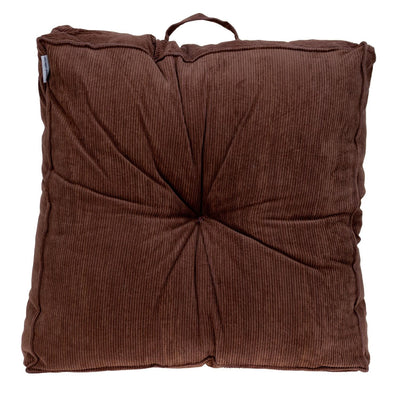 Corduroy Styled Dark Brown Tufted Floor Pillow