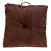 Corduroy Styled Dark Brown Tufted Floor Pillow