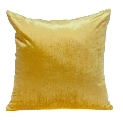Yellow and Gray Dual Solid Color Reversible Throw Pillow