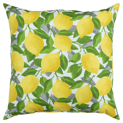Yellow Lemon Tree Indoor Outdoor Throw Pillow