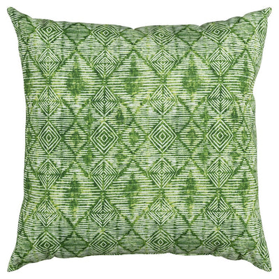 Green Nested Diamonds Indoor Outdoor Throw Pillow