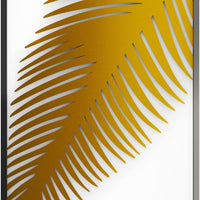 Mod Black and Gold Metal Palm Leaf Wall Art