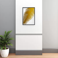 Mod Black and Gold Metal Palm Leaf Wall Art