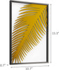 Mod Black and Gold Metal Palm Leaf Wall Art