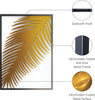 Mod Black and Gold Metal Palm Leaf Wall Art