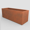 39" Mod Earthy Rust Color Designer Metal Planter Box