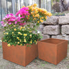 24" Mod Earthy Rust Color Metal Planter Box