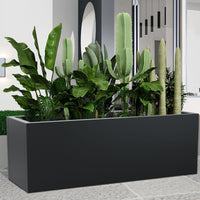 35" Mod Black Designer Metal Planter Box