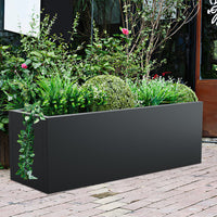 35" Mod Black Designer Metal Planter Box