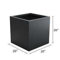 Mod Black Designer Metal Cube Planter Box