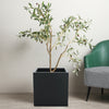 Mod Black Designer Metal Cube Planter Box