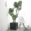 Mod Black Designer Metal Cube Planter Box