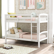 White Twin Over Twin Bunk Bed