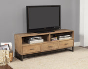 Rustic Distressed Natural TV Console