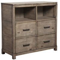 Rustic Weathered Gray TV Console Cabinet
