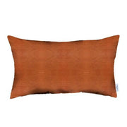 12" X 20" Brown Solid Color Handmade Faux Leather Lumbar Pillow Cover