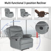 Luxurious Grey Recliner Chair with Heating and Massage