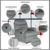 Luxurious Grey Recliner Chair with Heating and Massage