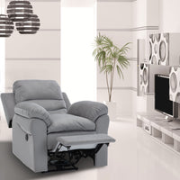 Premium Grey Recliner Chair with USB Charge and Massage