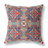 Orange Blue Cloverleaf Indoor Outdoor Throw Pillow