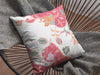 Red White Garden Indoor Outdoor Zippered Throw Pillow