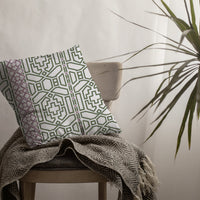 White Bird Maze Zippered Throw Pillow