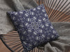 Navy Boho Pattern Decorative Suede Throw Pillow