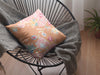 Pink Orange Garden Decorative Suede Throw Pillow