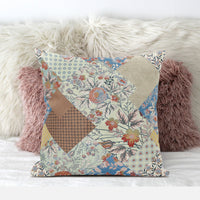 Orange Yellow Floral Zippered Suede Throw Pillow