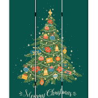 Festive Merry Christmas Three Panel Room Divider Screen