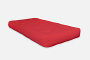 8" Double Poly Single Foam Full Futon, 75 In. x 54 In. in Red