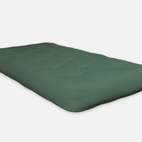8" Double Poly Single Foam Queen Futon, 80 In. x 60 In. in Green