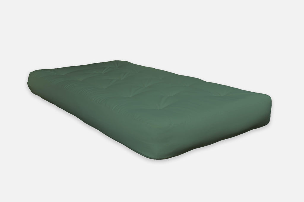 8" Double Poly Single Foam Queen Futon, 80 In. x 60 In. in Green