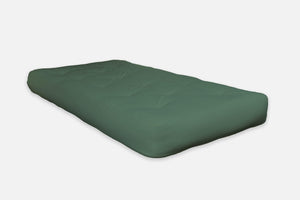 8" Double Poly Single Foam Queen Futon, 80 In. x 60 In. in Green
