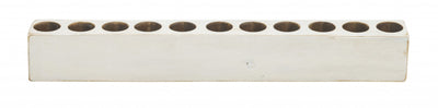 Distressed White 11 Hole Sugar Mold Candle Holder
