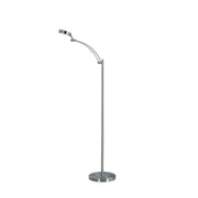 54" Nickel Adjustable LED Task Floor Lamp