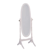 60" Painted Oval Cheval Standing Mirror Freestanding With Frame