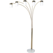 Five Light Gold Metal Floor Lamp