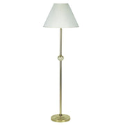 60" Brass Ceramic Traditional Shaped Floor Lamp With Ivory Empire Shade