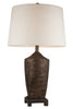 Fantastic Rustic Ribbed Bronze Table Lamp