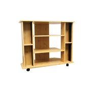 35" Wood Brown Open Shelving TV Stand