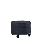 23" Blue Gray Polyester Blend And Black Specialty Storage