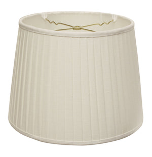 18" White Paperback Linen Lampshade with Side Pleats