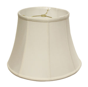 16" White Altered Bell Monay Shantung Lampshade